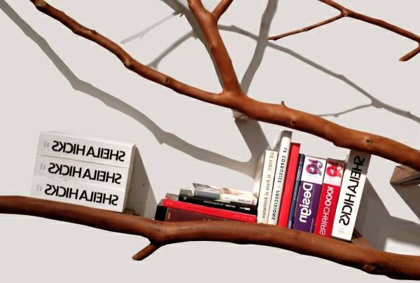 kitaplık tasarım gibi ağaç-dalları-tasarımlar - kitaplar