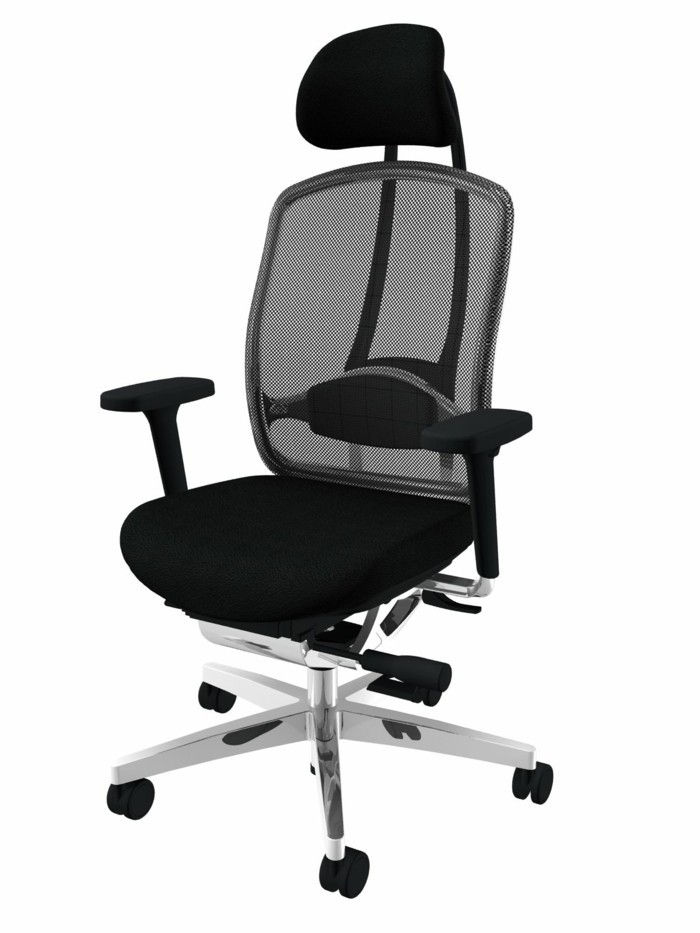 Kontormøbler-ergonomisk-svart-kontorstol