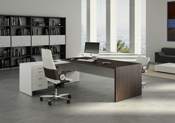 Kontormøbler-moderne interiør-ergonomisk stol-funksjonell-desk