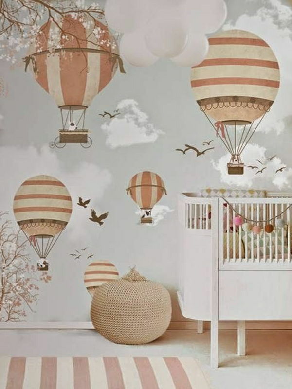 bebek odası-fikirler-kreş duvar-kağıdı-kreş-duvar-modern duvar kağıdı-fikirler-çocuk-duvar kağıdı