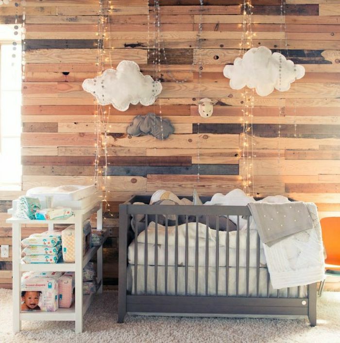 Kūdikių miegamojo sienos dizaino sienos plytelės-medžio interjero-modernus-sienos dizaino sienų plytelės-vidus