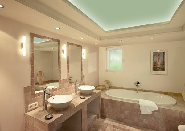 illuminazione bagno-arredo bagno-idee-plafoni / illuminazione bagno per soffitto