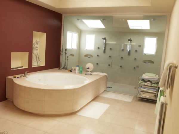 vonia-su-dušas-zona-Ultra-modernus dizainas-the-vonios kambarys