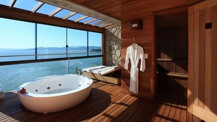 łazienka tapety unikales-Design-szklane ściany