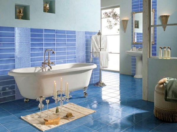 baie albastru-țiglă-bathtub- detașată
