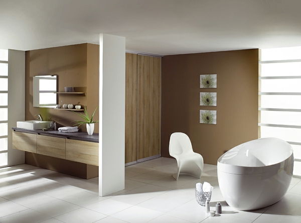 bathroom-ockra-color-very-modern design ห้องพัก