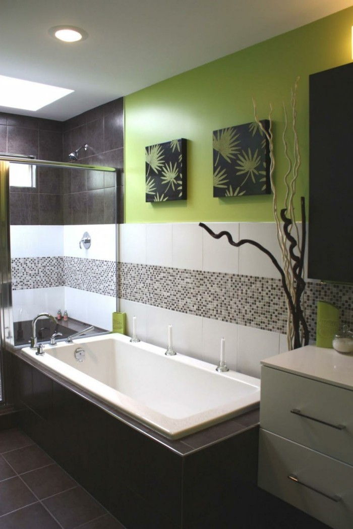 ścienne Super-pictures-łazienka zakład Small-design-zielono