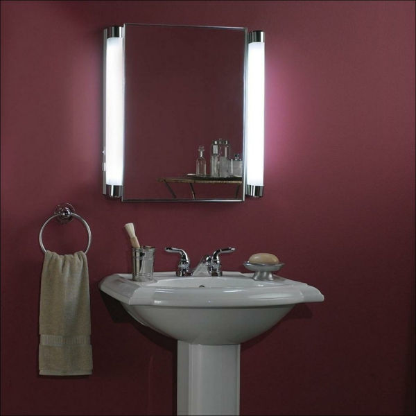 kopalnica ogledalo z vodstvom razsvetljava-sodobna slab