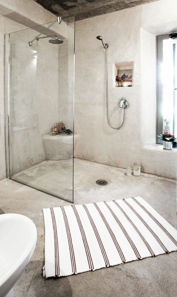 projekt łazienki-idee-ciekawe-duży prysznic obudowa biała carpet-