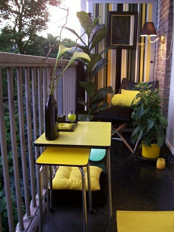balkon-güzelleştirme-balkon-deco fikirler-balkon tasarım balkon-mobilya-sarı