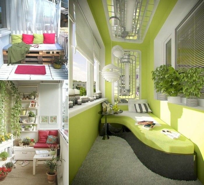 balcon de design-verde-gri-pereți-pluș covor-verde-canapea-negru alb-rotund masă candelabru