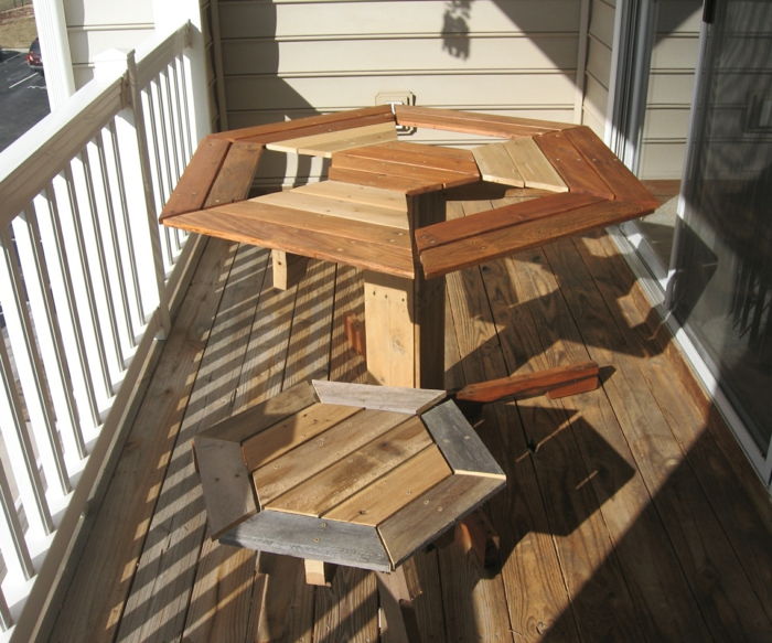 balkónový nábytok, vlastné build-zaujímavý stôl