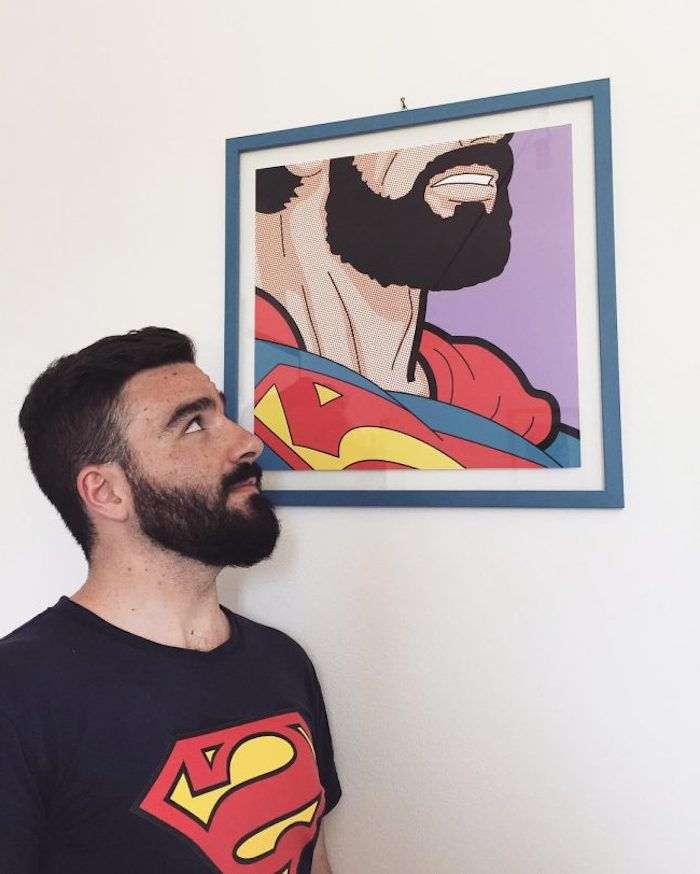 barba colorant agent de casa negru barba superman barba de design murale decorare idei