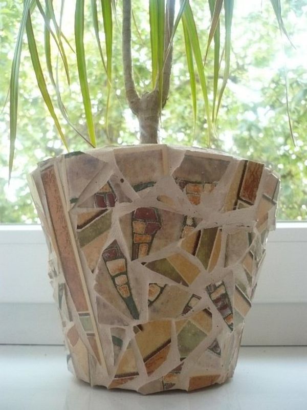 craft-flower-pot-yourself-make - planta verde