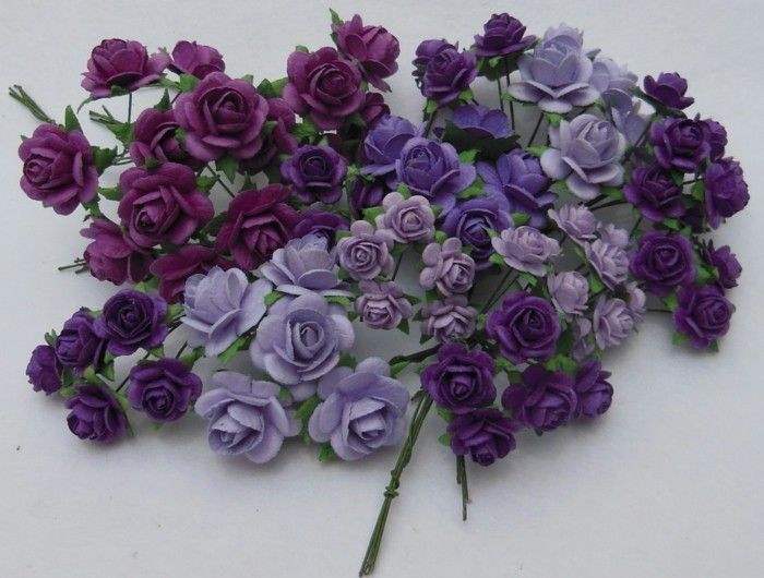 nápady remeslá-of-papier-elegantné-fialové kvety
