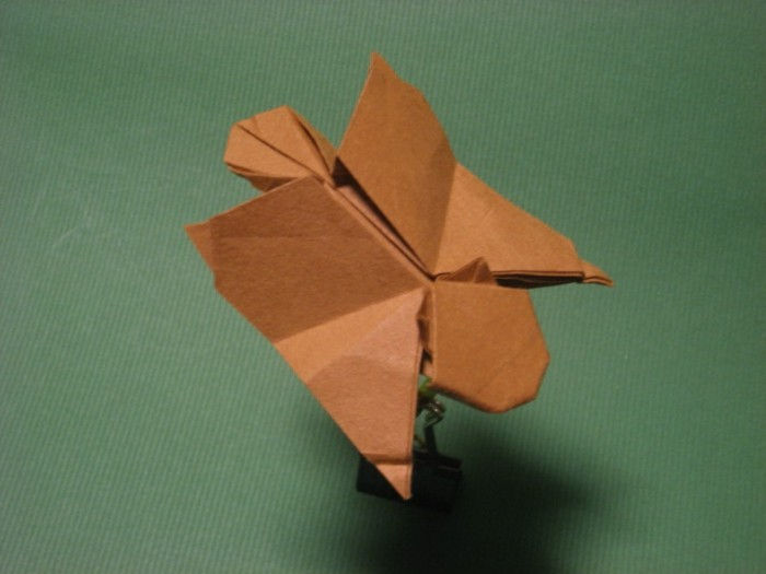 håndverket ideer-for-barn-origami-ekorn-tinker