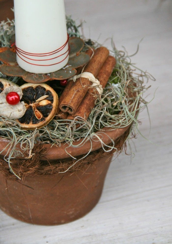 artesanato ideias-para-Natal-vela-in-pot-with-weihnachtsdekos