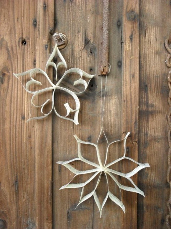 artesanato ideias-para-natal e dois super-pretty-brancas-stars-in-the-madeira-wall