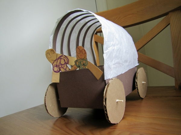 Tinker fazer-com-cartão-carrinho de criança