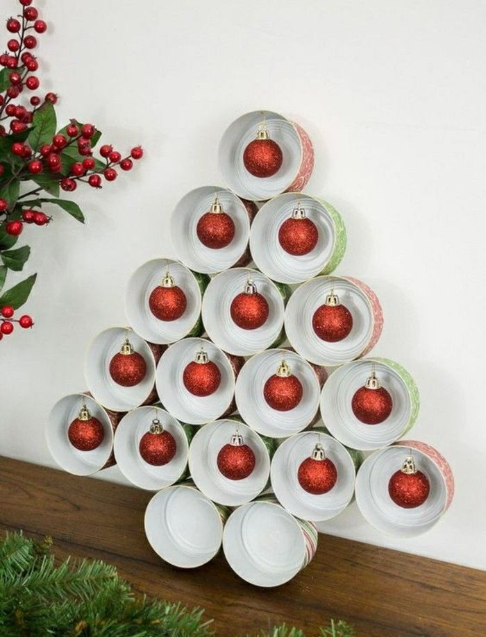Tinker-cu-staniu cutii Christmas Tree-of-box-roșu-weihnachtskugeln-vogelbeeren