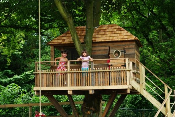 treehouse-Kinder-garden-gelaender-plattform Säkerhet-