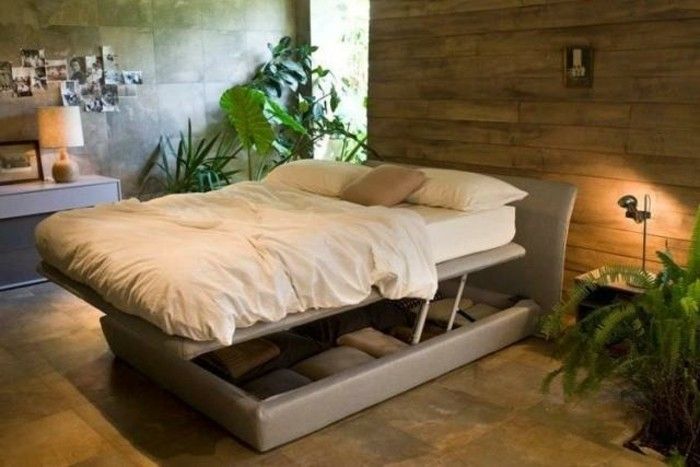 bej-tasarım-döşemeli yatak-ile yataklı kutu orijinal-iç
