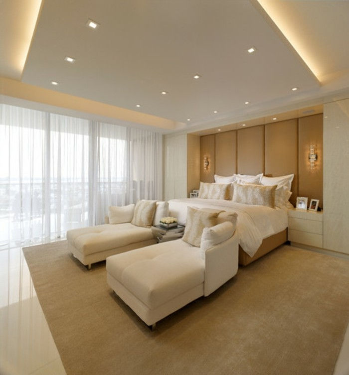 béžovo-spálňa-design-krásne, spálňa deka-s-LED osvetlenie