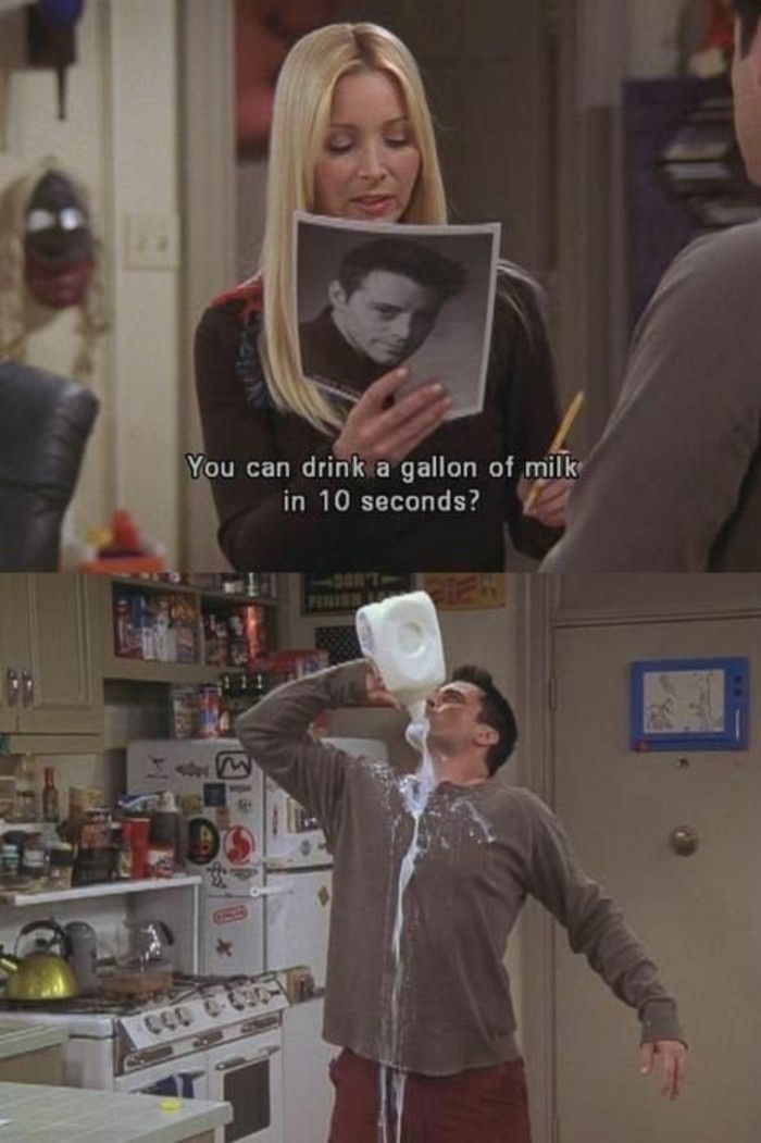populara serie-Friends-Phoene-si-Joey-comic scena