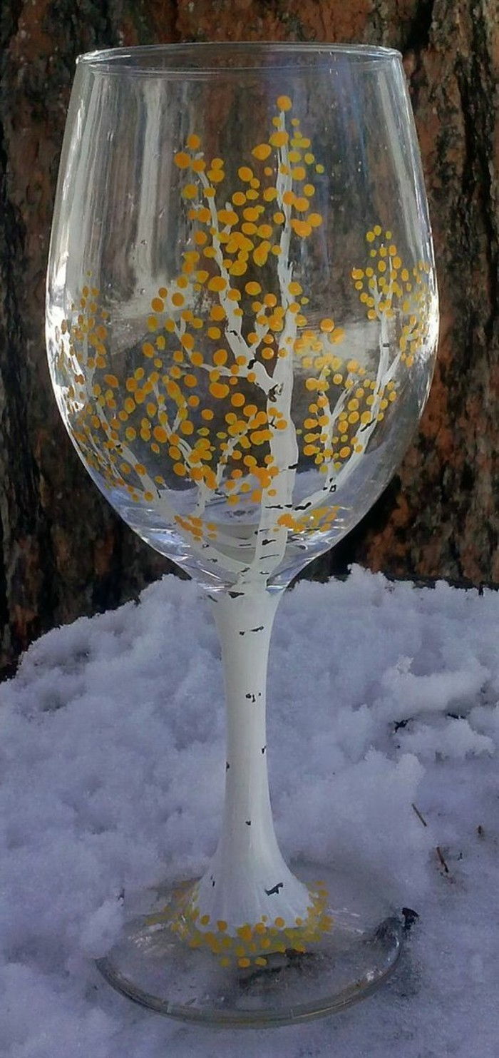 szkło malowane-as-brzoza-wino w śniegu