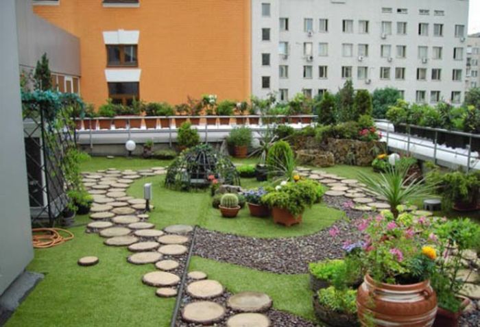 bepflanzung- strešná terasa-záhrada design-blumentüpfer