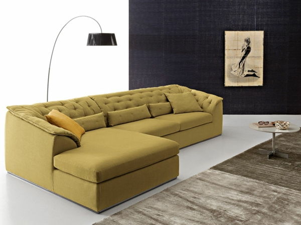 rahat kanepe-sarı renkli-güzel-kuruluş fikirler-için oturma odası
