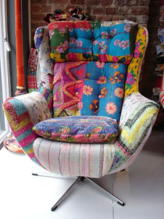convenabil-multicoloră-scaun cu perna scaunului