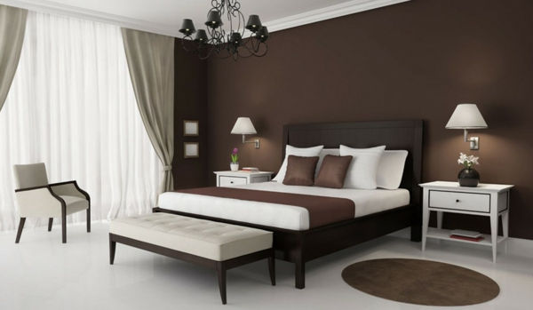 best-vägg färg-for-sovrum-brown-vackra-Pillow-och-ljus-gardiner