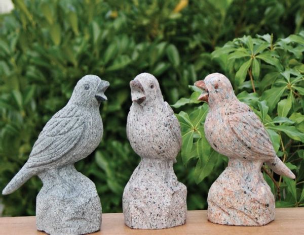 figur-making-selv-making-tre-fugler - hage dekorasjon ide