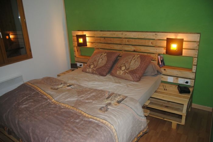 pat de EUR-paleți de pat african-light design motivele grafice interesante
