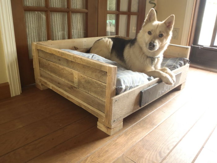 bed-of-pallets-dog origineel idee