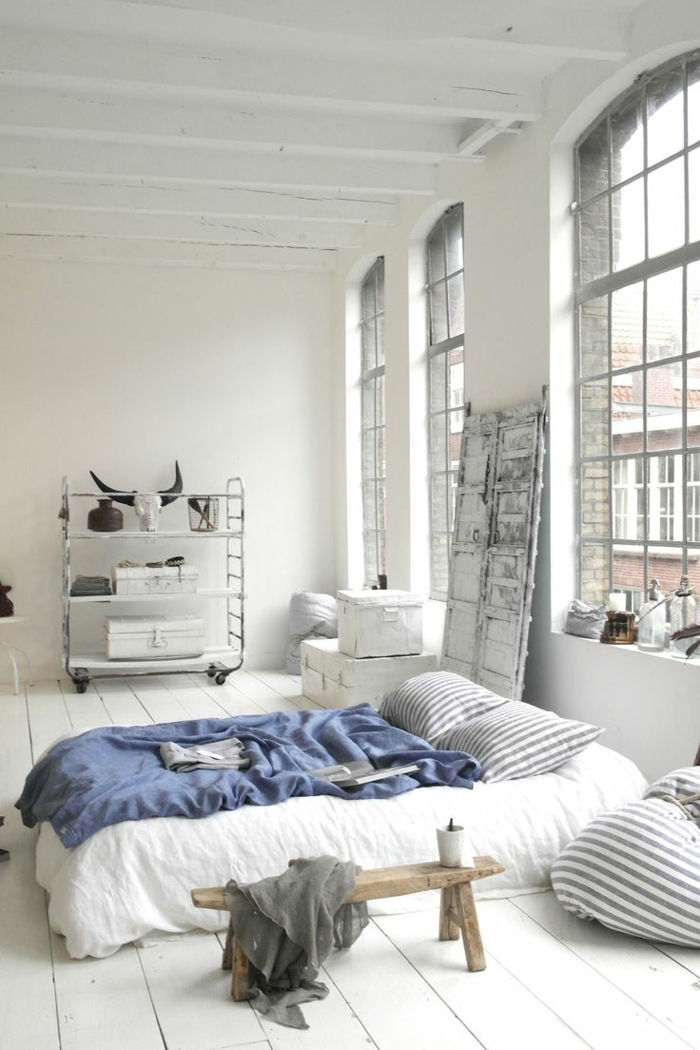 bed-design vita vackra modell