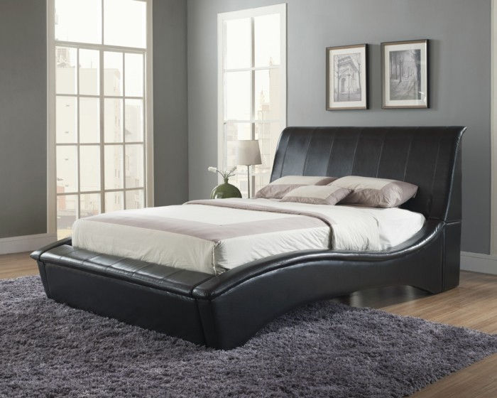 Yatak ile yataklı kutu etkili tam modeli-in-beyaz-gri