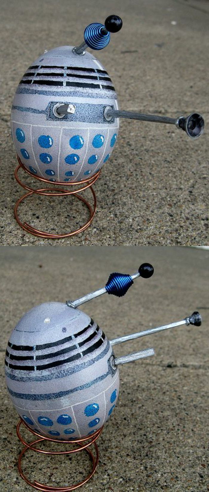 šedá zmrzlina zo série Star Wars s niekoľkými lepenými časťami - veľkonočné vajíčka vtipné