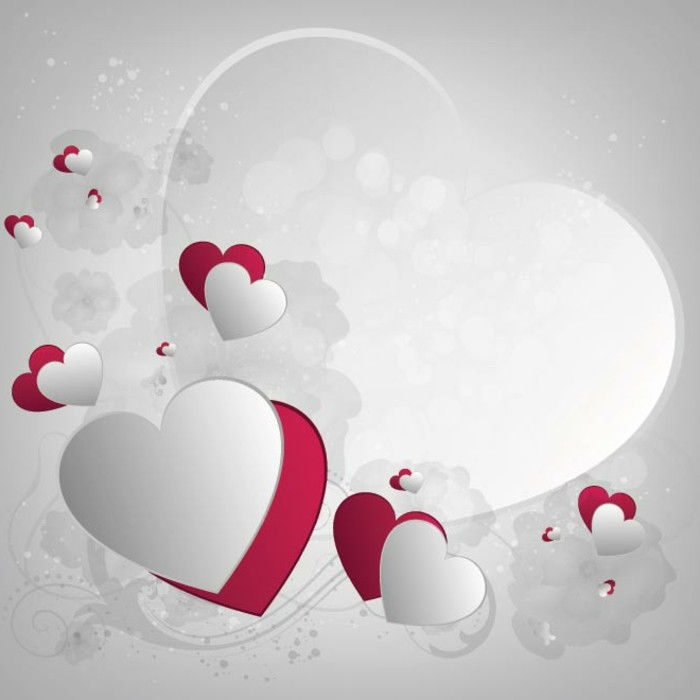 tapet for-valentine-vakre-hvitt-hjerte