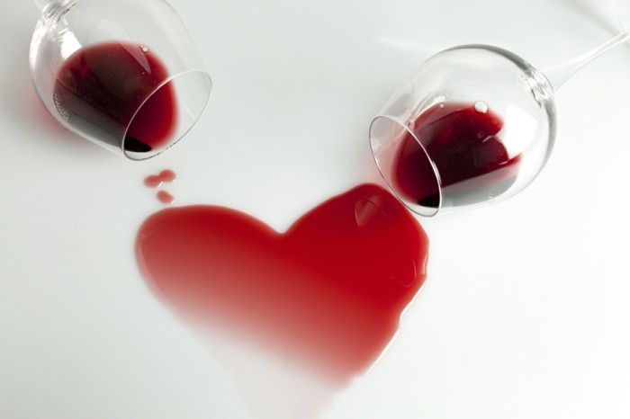tapet for-valentine-to-Unique-fine-vin glass-og-en-hjerte-of-the-vin