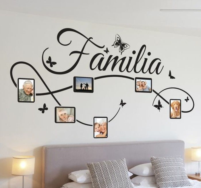 resim çerçevesi duvar yatak lamba duvar sticker-yastık-kelebekler
