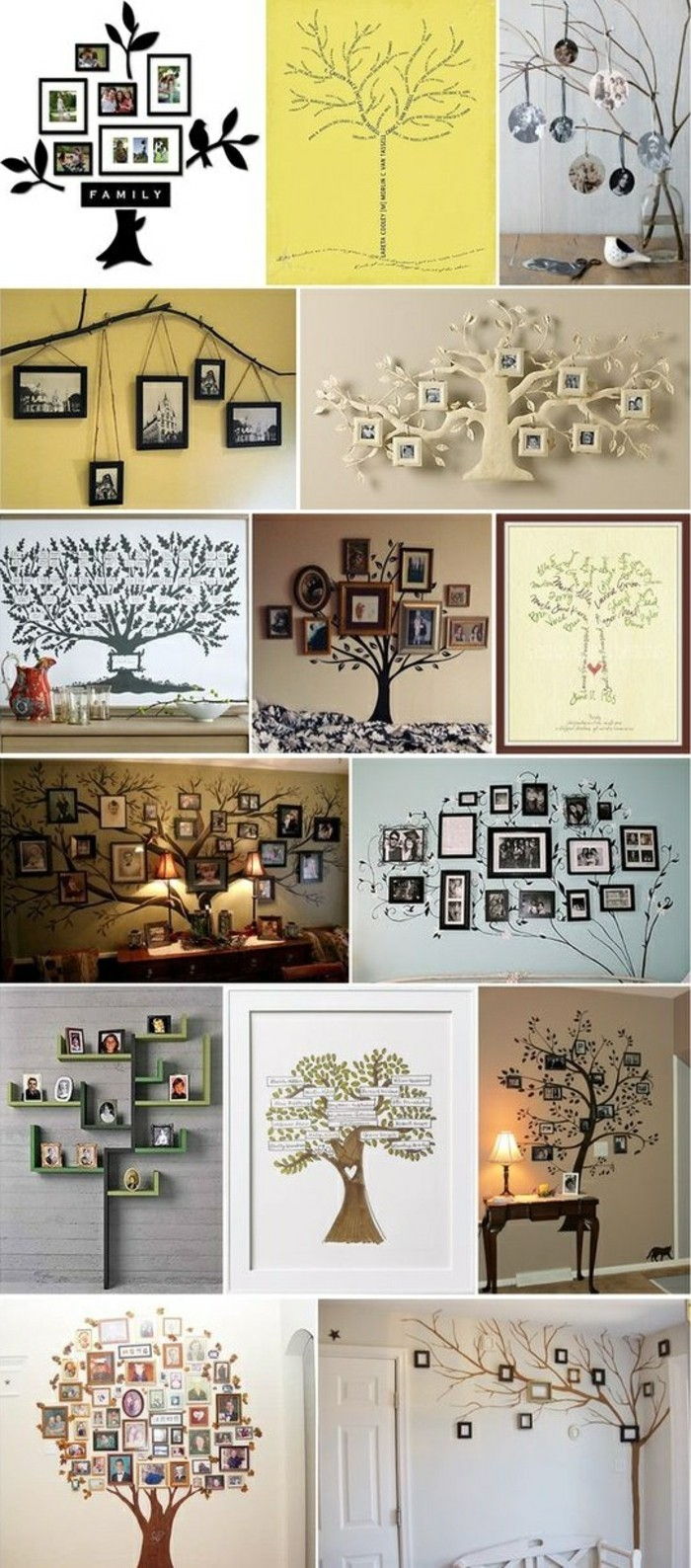 resim çerçevesi duvar-soy ağacı-fikirler-wanddeko-fotoğraflar