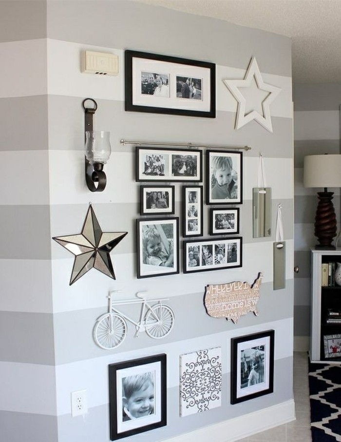 resim çerçevesi duvar-yıldız-fotoğraflar-dekorasyonu-bisiklet lambası