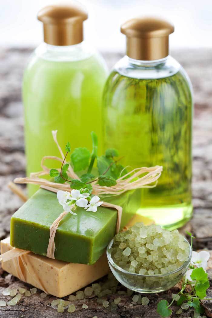 Yeşil çay ile organik kozmetik, kadınlar için ev yapımı hediyeler