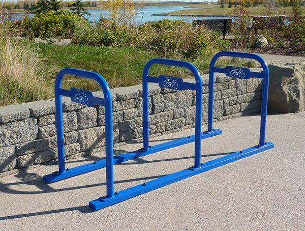 Blue Bicycle rack-met-grote-Design