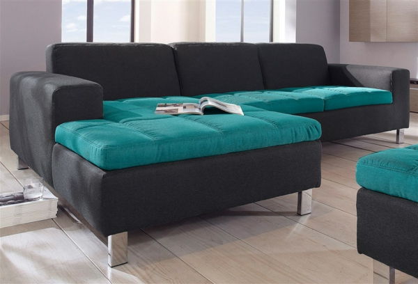 niebiesko-kolor-do-narożnika-sofy-pokrowce-piękna sofa model