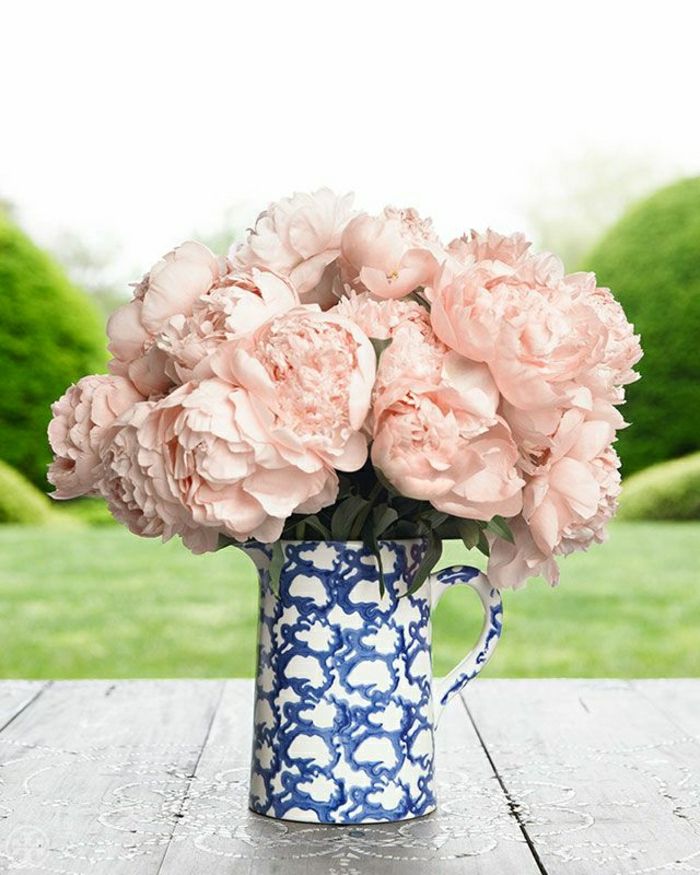 šviesiai rožinės spalvos Bijūnas porceliano puodelis-derliaus