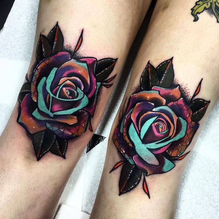 kvetinové tetovanie, tetovanie galaxií na predlaktie, tetovanie s motívom ruže