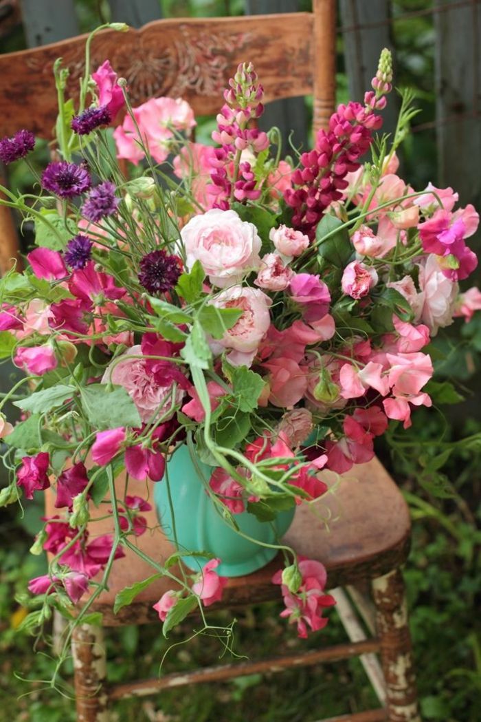 puokštės-su-graži-gėlių-apdailos-Deco-su gėlėmis-in-rožinė